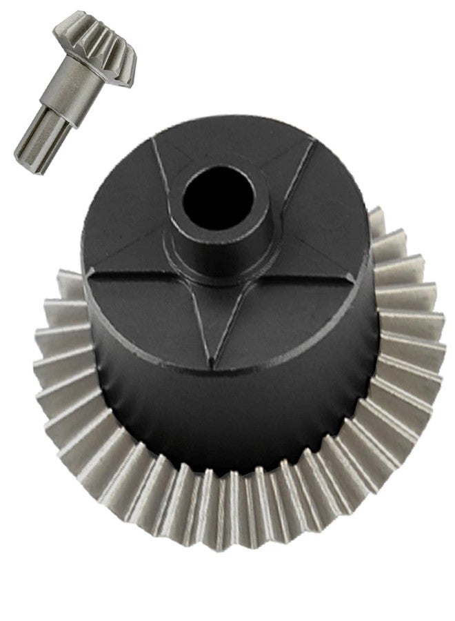 Rcarmumb Upgrades Part for 1/10 Granite/Senton/Vorteks/Big Rock 3S BLX,1/10 Outcast/Kraton 4S BLX 4X4,1/8 Vendetta/Typhon 3s blx，Steel 37T Main Gear & Differential Case & Input Gear 13T,Black - Image 1